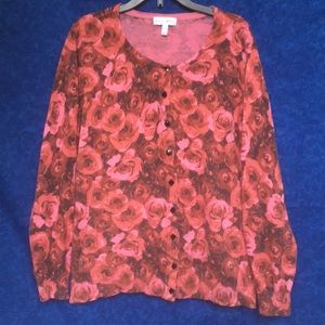Rose covered cardigan